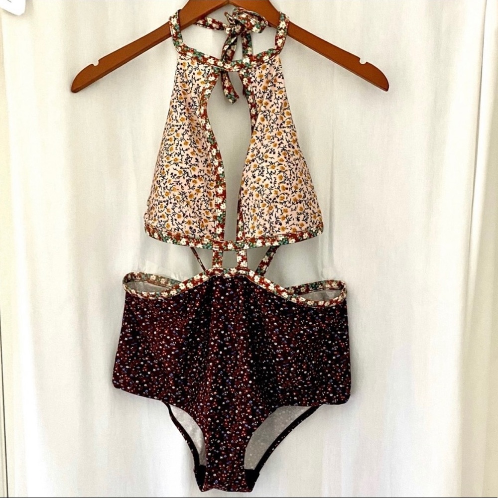ZIMMERMAN floral daisy one piece Monokini swimsuit -M/L - Picture 12 of 13